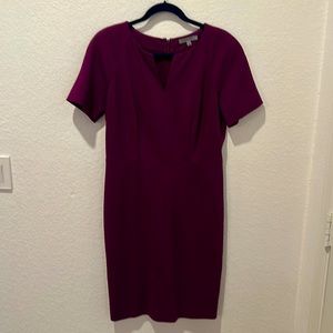 Classiques Entier plum dark magenta colored fitted contoured dress. Size 12